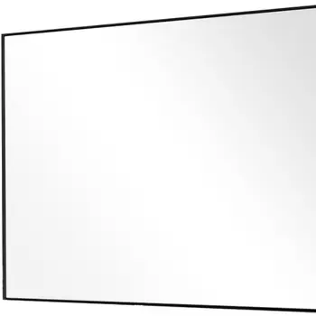 38" Black Plastic Framed Accent Mirror
