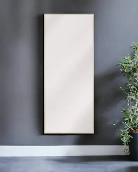 65" Natural Faux Wood Framed Standing Mirror