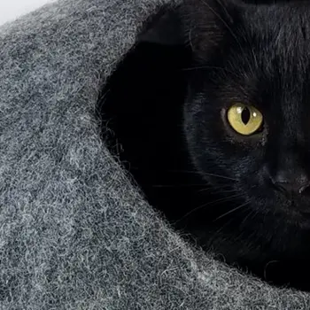 Shades of Gray Cat Cave Bed
