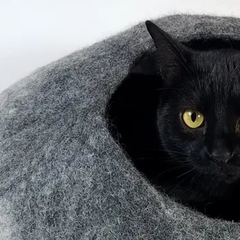 Shades of Gray Cat Cave Bed