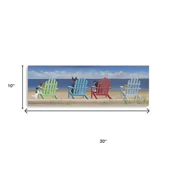 Dogs At The Beach Unframed Print Wall Art