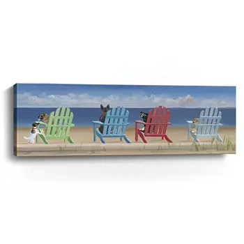 Dogs At The Beach Unframed Print Wall Art
