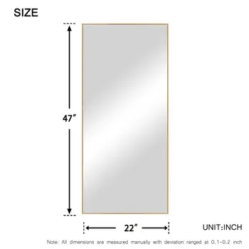 47" Gold Metal Accent Mirror