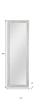 Brushed White Wooden Mirror