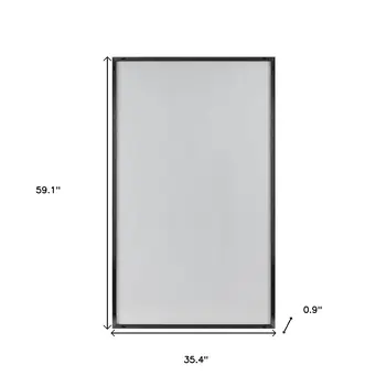 Jumbo Minimal Black Bathroom Vanity Mirror