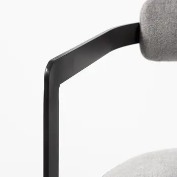 Gray And Black Upholstered Dining Arm Chair