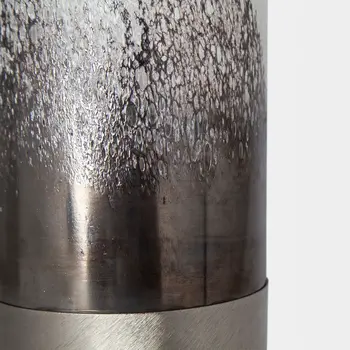13" White Abstract Cylinder Crystal Glass Table Vase