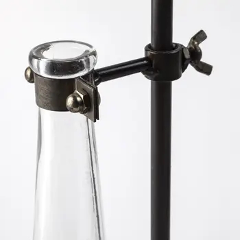 Set of Two Dark Brown Abstract Cylinder Metal Table Vase