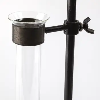 Set of Two Dark Brown Abstract Cylinder Metal Table Vase