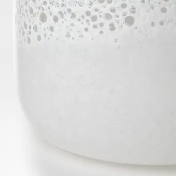 8" White Abstract Cylinder Crystal Glass Table Vase