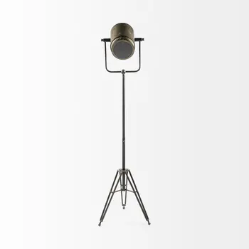 61" Gold LED Floor Lamp With Gold Metal Shade