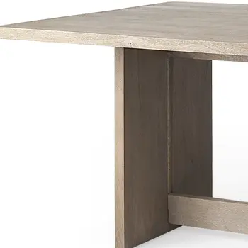 84" Taupe Dining Table