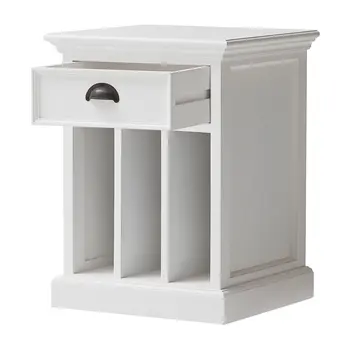 24" Solid Wood and Wood Nightstand