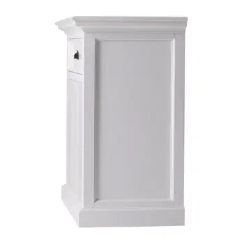 31" White Solid and Manufactured Wood Nightstand