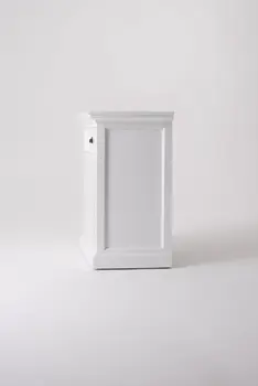 31" White Solid and Manufactured Wood Nightstand