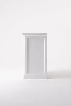 31" White Solid and Manufactured Wood Nightstand