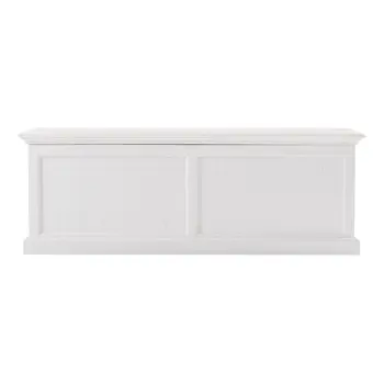 55" White Solid Wood Chest