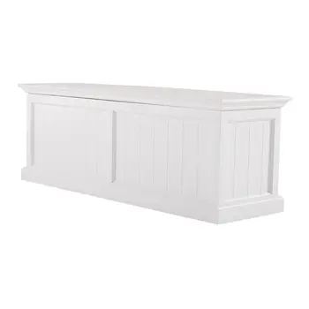 55" White Solid Wood Chest