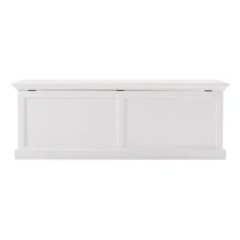 55" White Solid Wood Chest