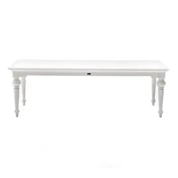 White Modern Farmhouse 94" Dining Table