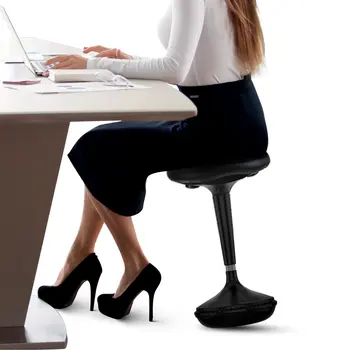 Black Tall Triangle Seat Swivel Active Balance Chair