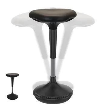 Black Tall Triangle Seat Swivel Active Balance Chair