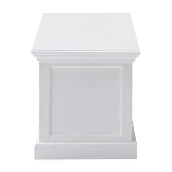 71" Classic White Entertainment Unit with Two Drawers