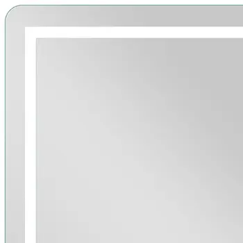 Petite LED Strip Rounded Rectangle Wall Mirror