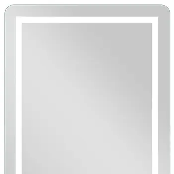 Petite LED Strip Rounded Rectangle Wall Mirror