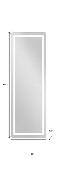 LED Strip Rounded Rectangle Wall Mirror