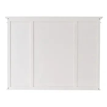 71" White Dining Hutch With Twelve Shelves And Three Drawers