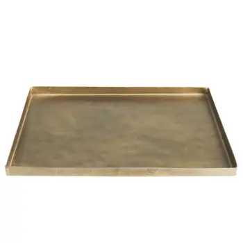 8" Gold Metal Handmade Serving Tray