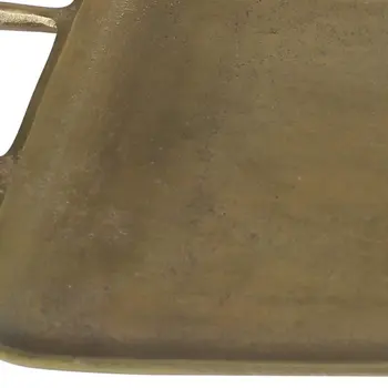 19" Gold Rustic Metal Serving Tray With Handles