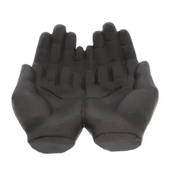 7" Black Modern Open Hands Tabletop Sculpture
