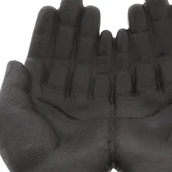 7" Black Modern Open Hands Tabletop Sculpture