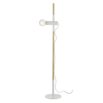 55" Brown And White Reading Floor Lamp