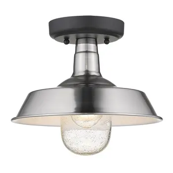 Silver Shallow Plate Adjustable Pendant Light