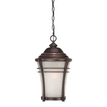 Frosted Glass Bronze Lantern Hanging Light