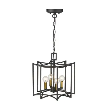 Rhian 4-Light Matte Black Pendant