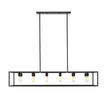 Cobar 12-Light Matte Black Island Pendant