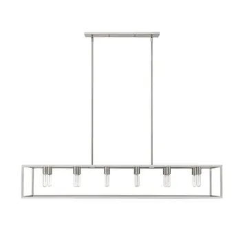 Cobar 12-Light Satin Nickel Island Pendant