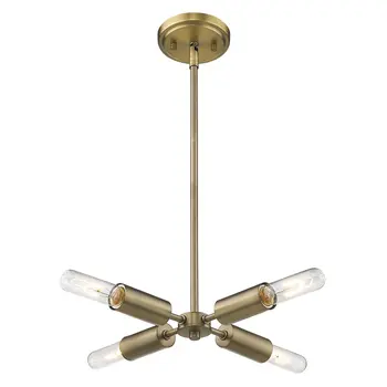 Gold Four Light Metal Dimmable Chandelier