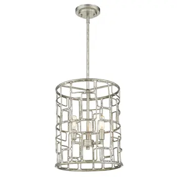 Amoret 3-Light Antique Silver Convertible Pendant