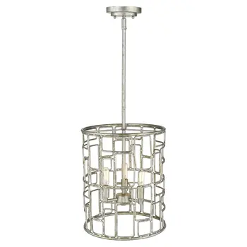Amoret 3-Light Antique Silver Convertible Pendant