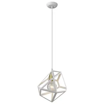 Hedron 1-Light White Pendant