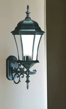 Matte Black Ornamental Carousel Lantern Wall Light