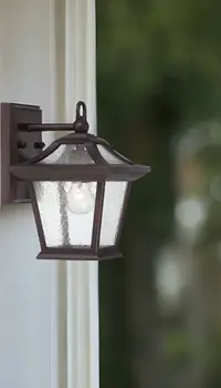 Antique Bronze Birdhouse Shape Outdoor Wall Light