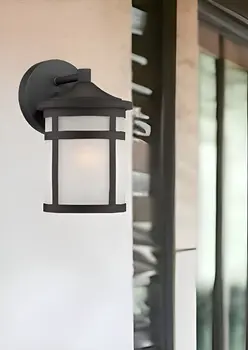 Matte Black Hanging Lantern Shape Wall Light