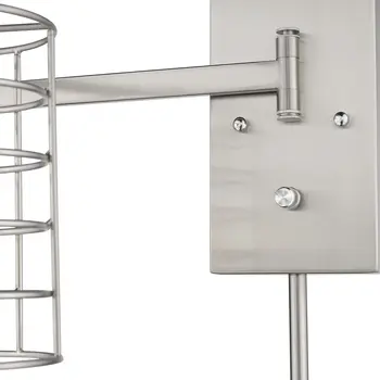 Industrial Silver Metal Wall Sconce