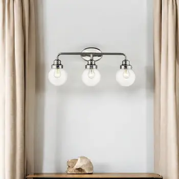 Portsmith 3-Light Polished Nickel Vanity